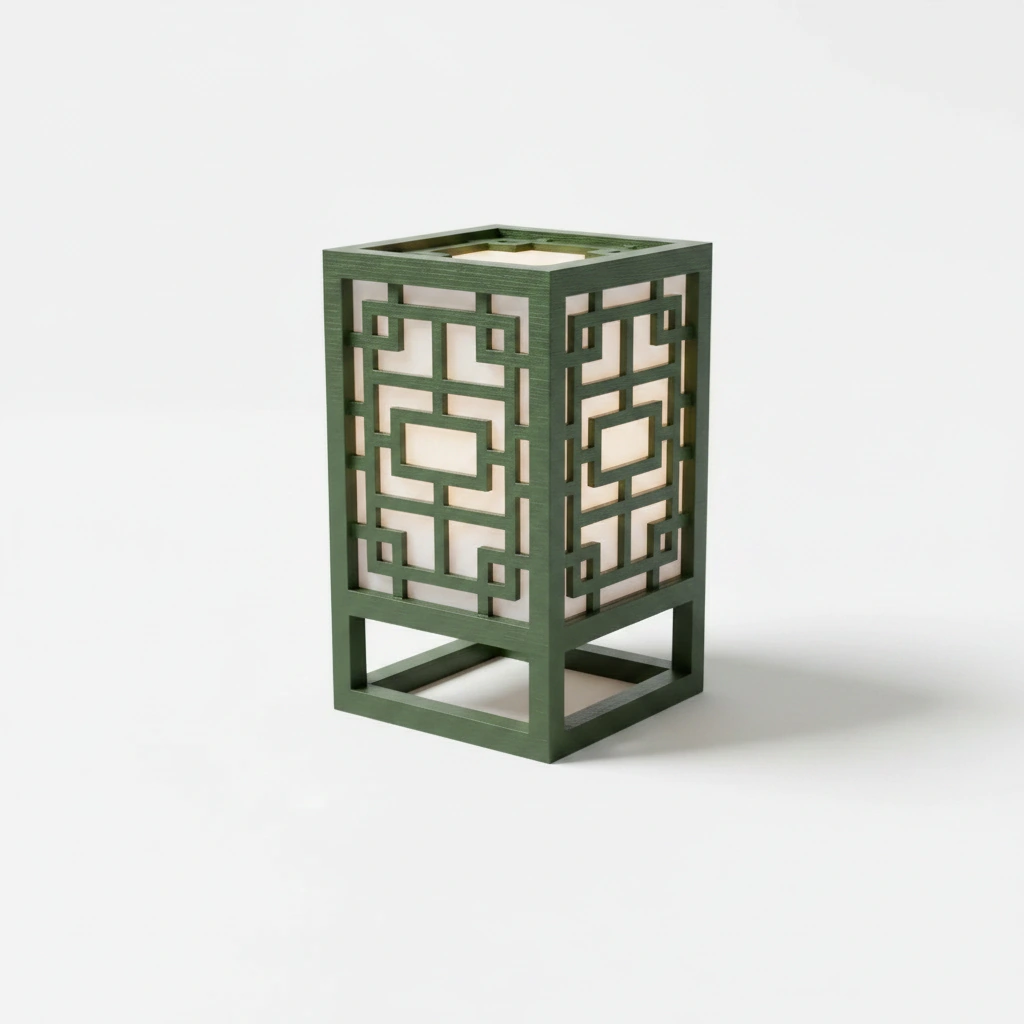 Lanternă Decorativă Suport Lumină Ambientală Design Minimalist - culoare vibecraft Lanternă Decorativă Suport Lumină Ambientală Design Minimalist cf olive green studio, produs imprimat 3D Vibecraft