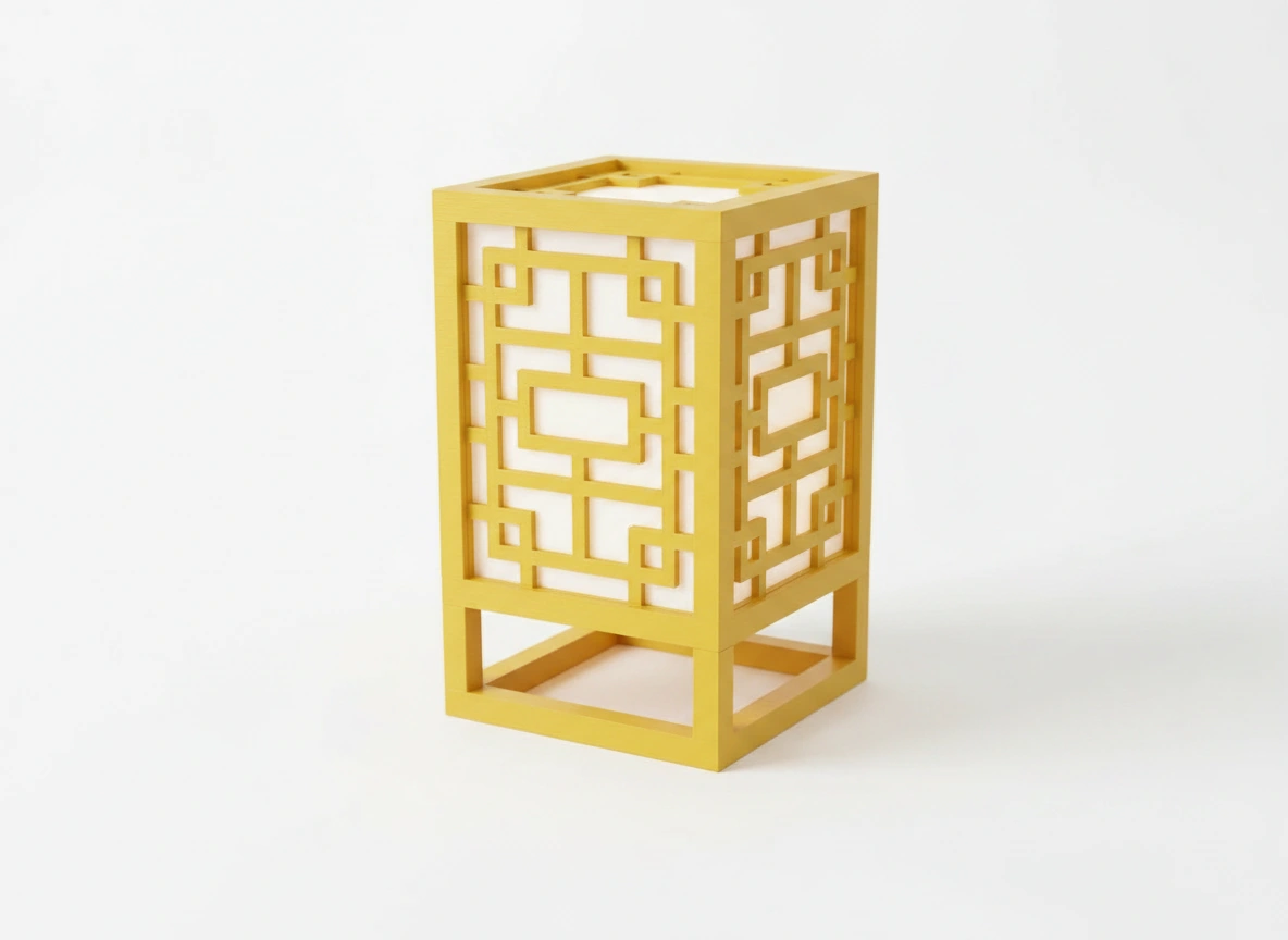Lanternă Decorativă Suport Lumină Ambientală Design Minimalist - culoare Galben, imprimare 3D Vibecraft
