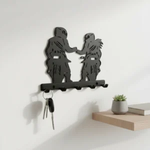 Suport Chei Perete Decorativ Design Motocicliști Organizator Hol - Negru compozit mat, imprimare 3D Vibecraft