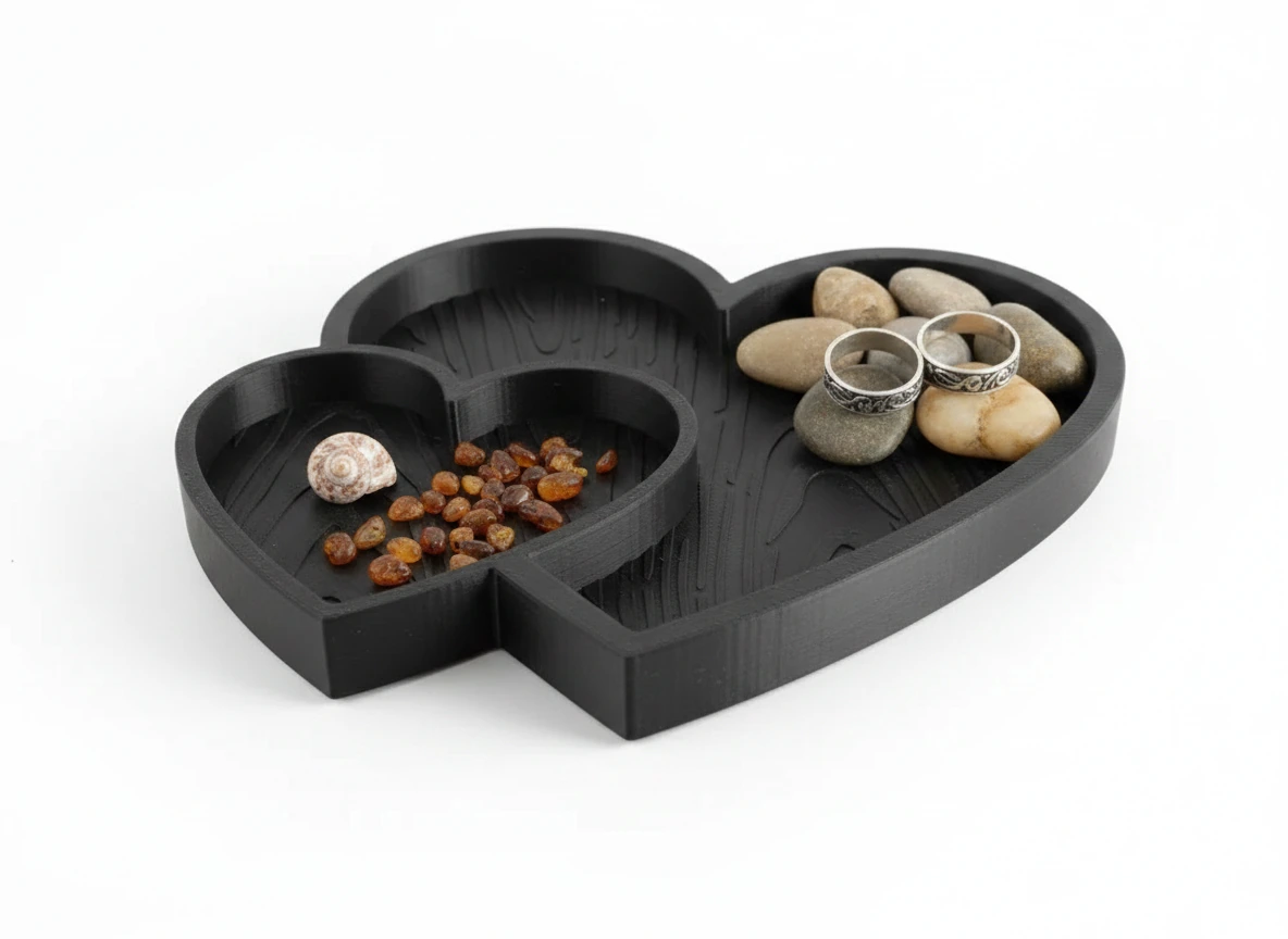 Bol Decorativ Inimi Împletite Obiecte Mici - culoare black studio, produs imprimat 3D Vibecraft