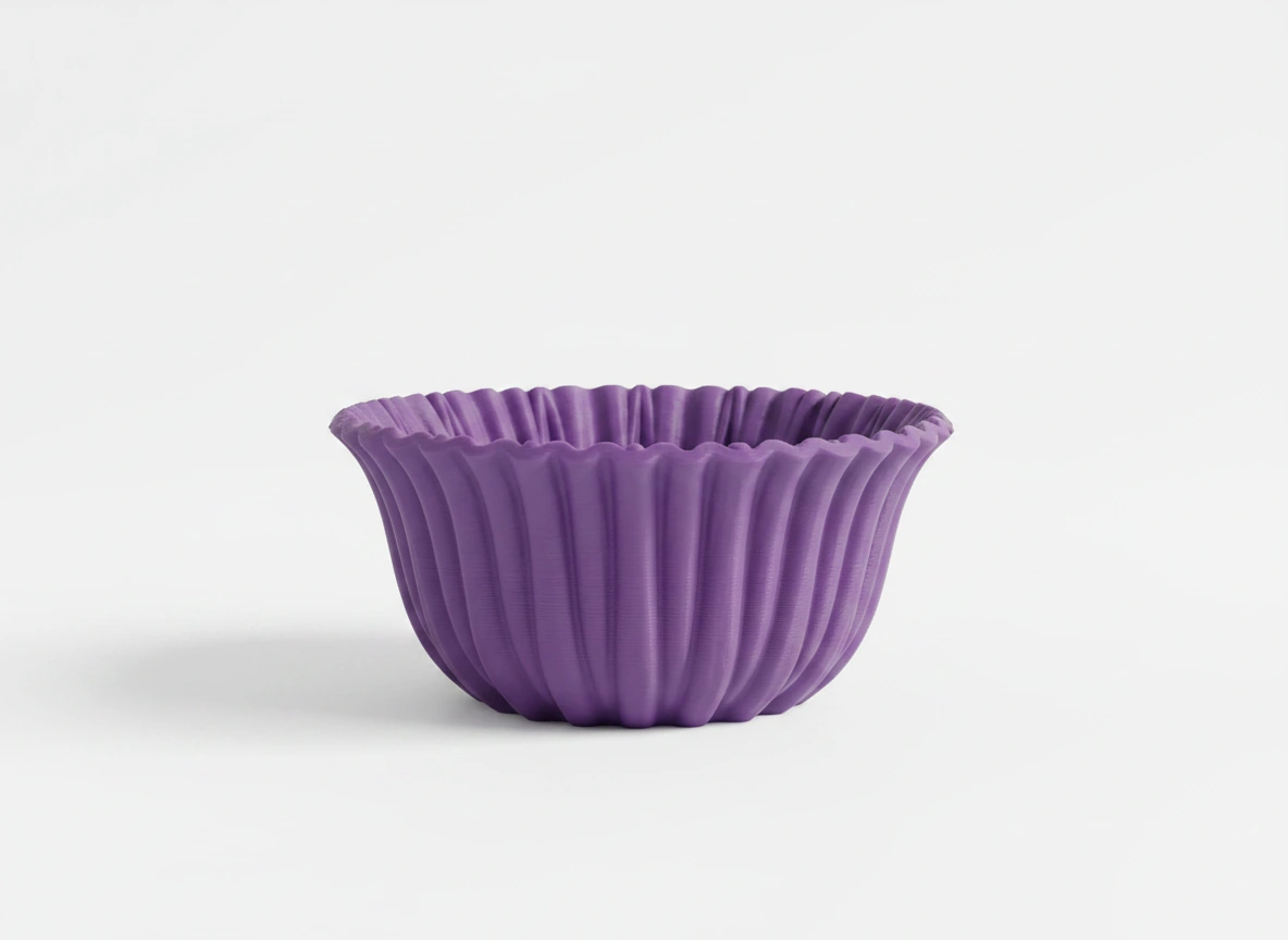 Bol Decorativ Imprimat 3D cu Textură Reliefată, Stil Modern - culoare Mov, imprimare 3D Vibecraft