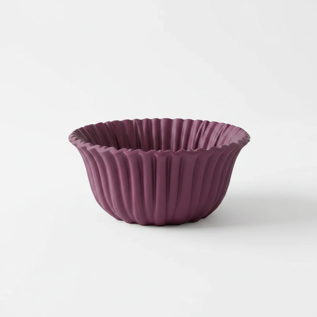 Bol Decorativ Imprimat 3D cu Textură Reliefată, Stil Modern - culoare Roșu, imprimare 3D Vibecraft