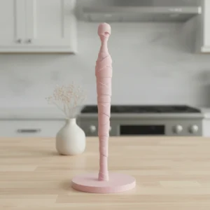 Suport Rulou Prosop Hârtie Design Unic Imprimat 3D - culoare Roz, imprimare 3D Vibecraft