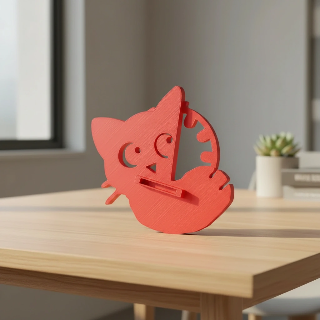 Prinzător Perdea Decorativ Pisică Imprimat 3D - culoare Roșu, imprimare 3D Vibecraft