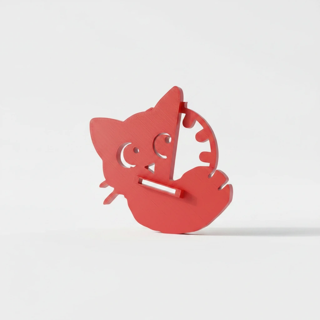 Prinzător Perdea Decorativ Pisică Imprimat 3D - culoare Roșu, imprimare 3D Vibecraft