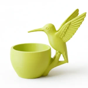 Ghiveci Decorativ cu Pasăre Colibri, Suport pentru Plante mici - culoare Galben, imprimare 3D Vibecraft