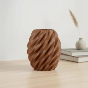 Decorațiune de Perete Modernă Imprimată 3D - Design Geometric - culoare Maro, imprimare 3D Vibecraft