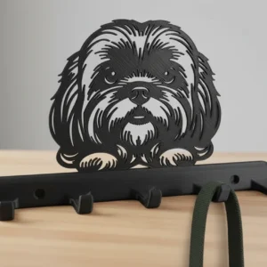 Suport Organizator Chei și Lesă Câine Shih Tzu Decorativ Perete - culoare group, produs imprimat 3D Vibecraft