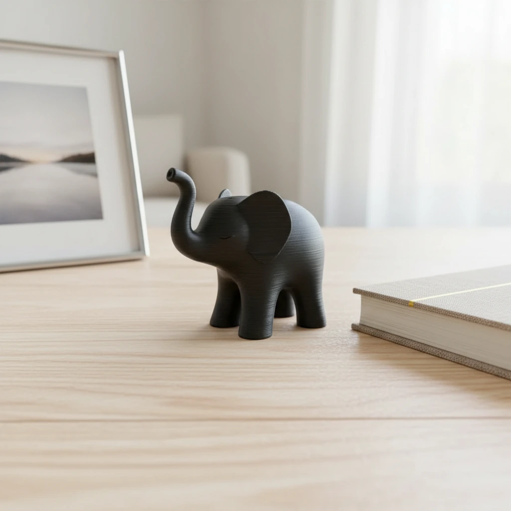 Figurina Decorativa Elefant Stil Japandi Imprimata 3D - culoare group, produs imprimat 3D Vibecraft