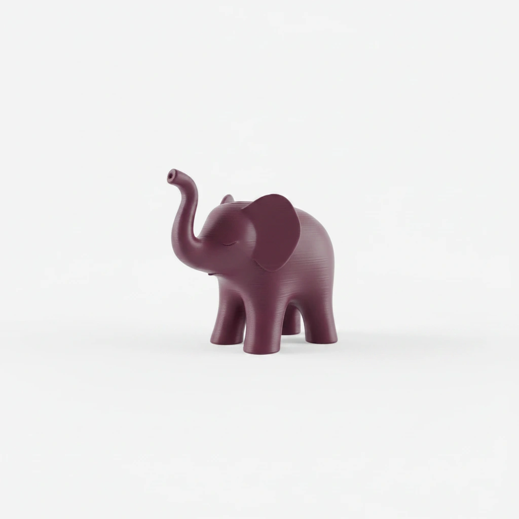 Figurina Decorativa Elefant Stil Japandi Imprimata 3D - culoare Roșu, imprimare 3D Vibecraft