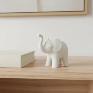 Figurina Decorativa Elefant Stil Japandi Imprimata 3D - culoare white scene, produs imprimat 3D Vibecraft