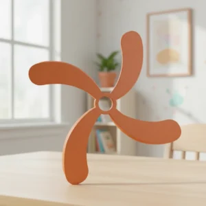 Bumerang cu 4 aripi auto-returnabil pentru exterior - culoare Portocaliu, imprimare 3D Vibecraft