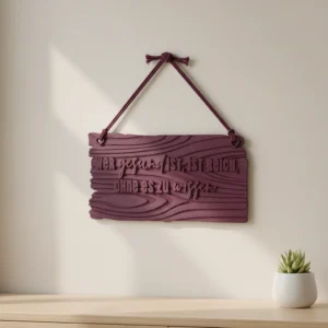vc-mw-2912009-cf-purple-red-lifestyle Placă Decorativă de Perete cu Mesaj Inspirațional, Design Rustic - Purple red compozit mat, imprimare 3D Vibecraft