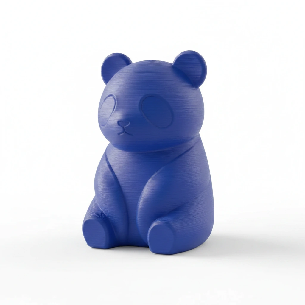 Micro-Figurină Decorativă Panda Imprimată 3D, Stil Japandi - culoare Albastru, imprimare 3D Vibecraft