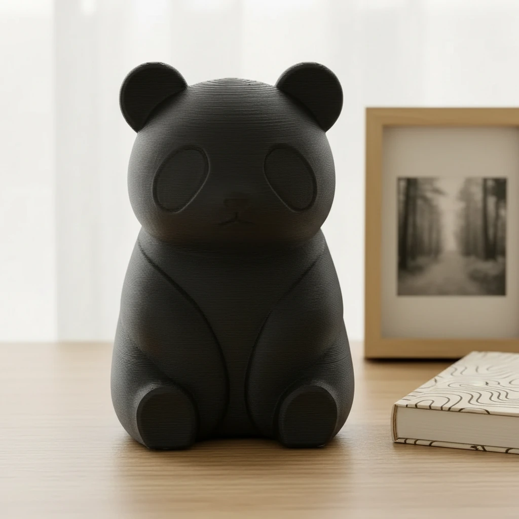 Micro-Figurină Decorativă Panda Imprimată 3D, Stil Japandi - culoare group, produs imprimat 3D Vibecraft
