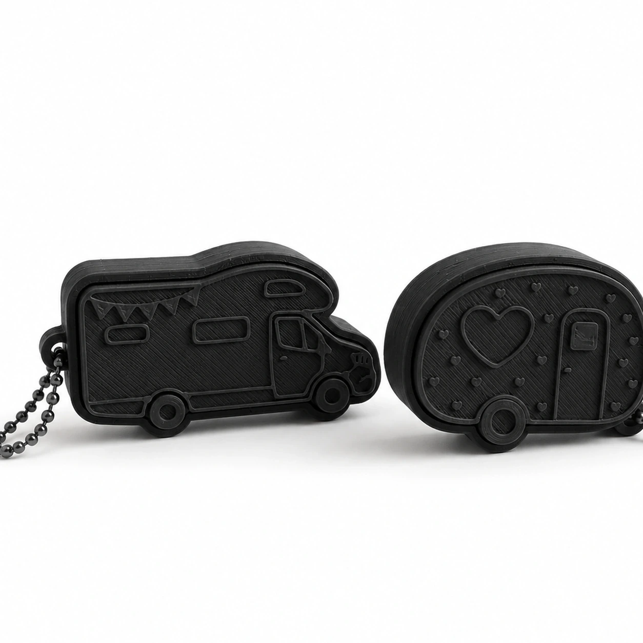 Set Brelocuri Clicker pentru Chei, Design Vehicule Rutiere, pentru decor Tactic Imprimat 3D - culoare Negru, produs imprimat 3D Vibecraft
