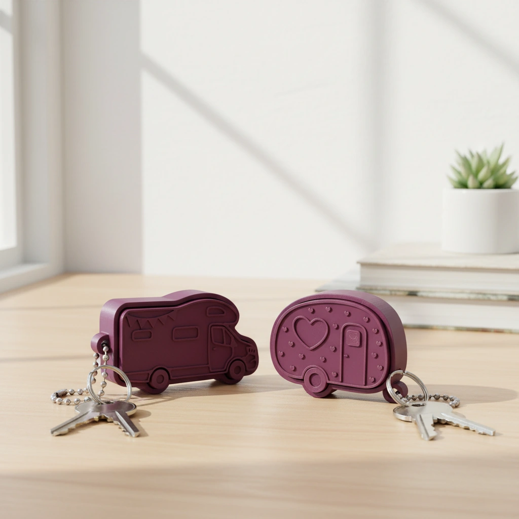Set Brelocuri Clicker pentru Chei, Design Vehicule Rutiere, pentru decor Tactic Imprimat 3D - Purple red compozit mat, imprimare 3D Vibecraft