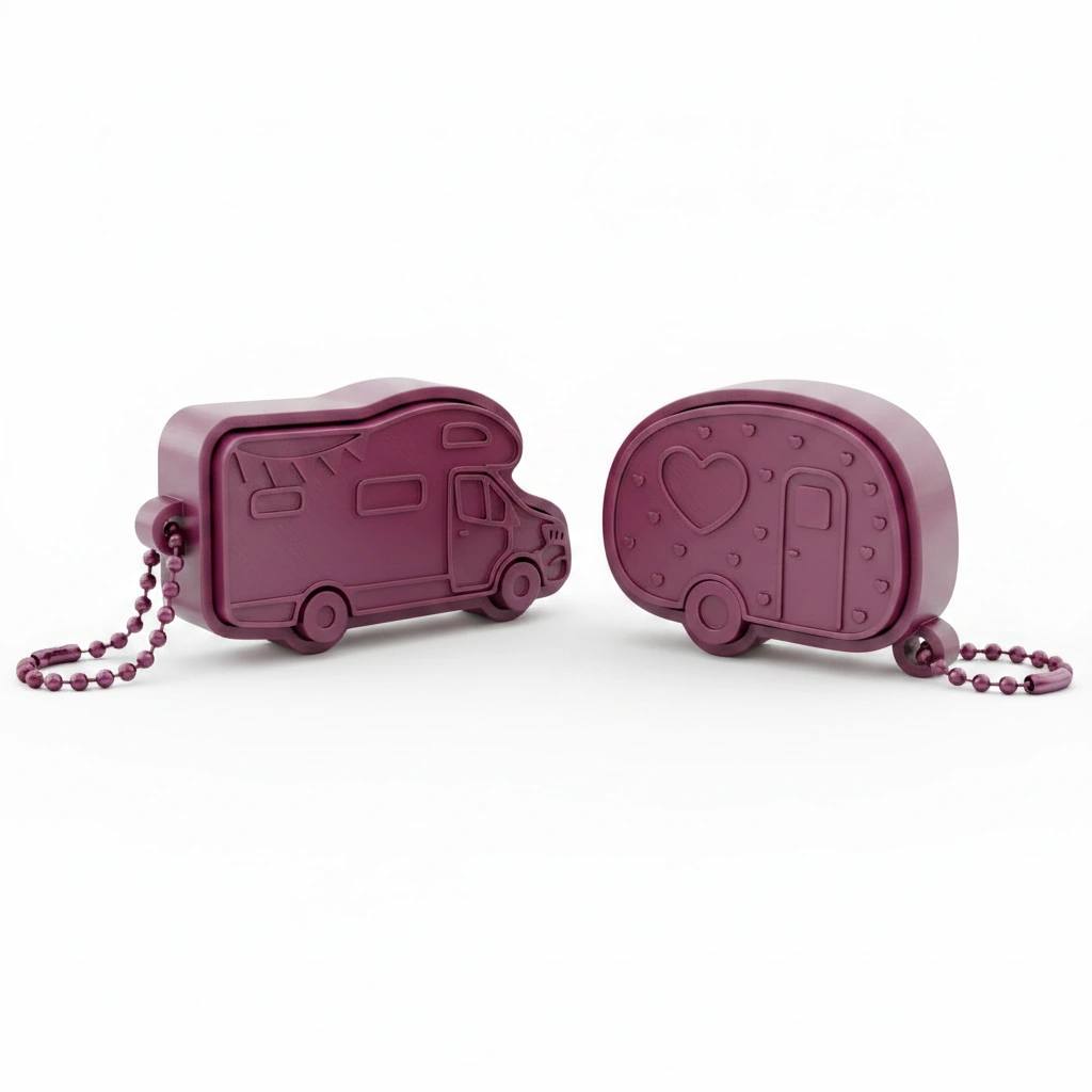 Set Brelocuri Clicker pentru Chei, Design Vehicule Rutiere, pentru decor Tactic Imprimat 3D - Purple red compozit mat, imprimare 3D Vibecraft