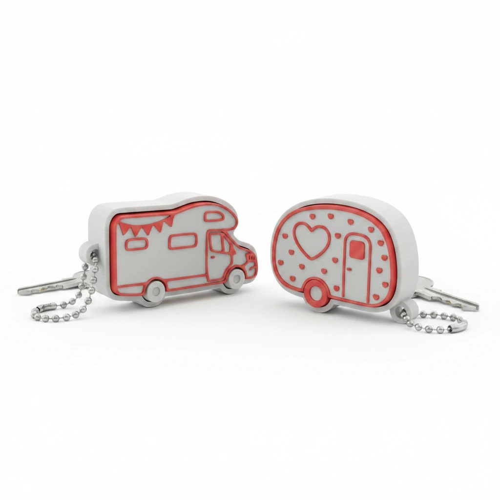Set Brelocuri Clicker pentru Chei, Design Vehicule Rutiere, pentru decor Tactic Imprimat 3D - culoare Gri, imprimare 3D Vibecraft