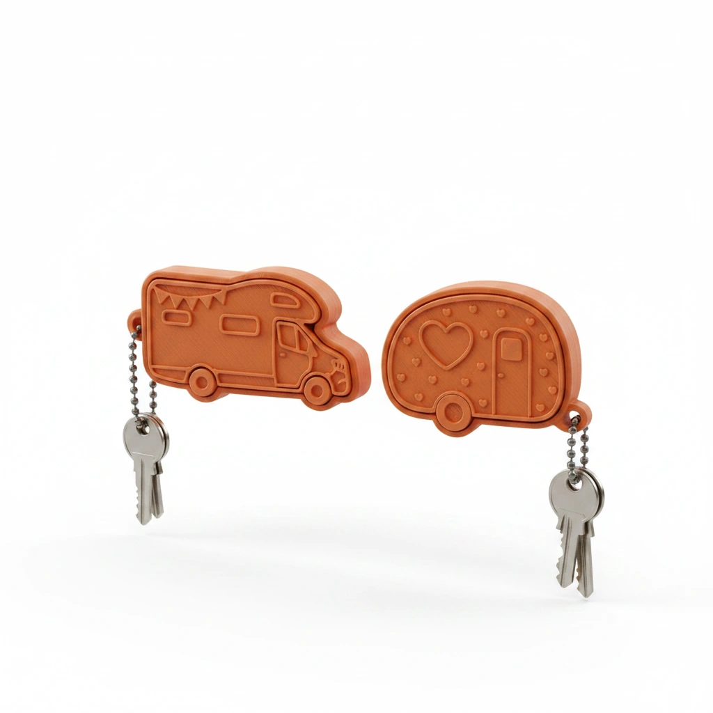 Set Brelocuri Clicker pentru Chei, Design Vehicule Rutiere, pentru decor Tactic Imprimat 3D - culoare Portocaliu, imprimare 3D Vibecraft