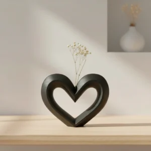 Inimă Decorativă Imprimată 3D - Favor pentru Evenimente Speciale - Negru compozit mat, imprimare 3D Vibecraft