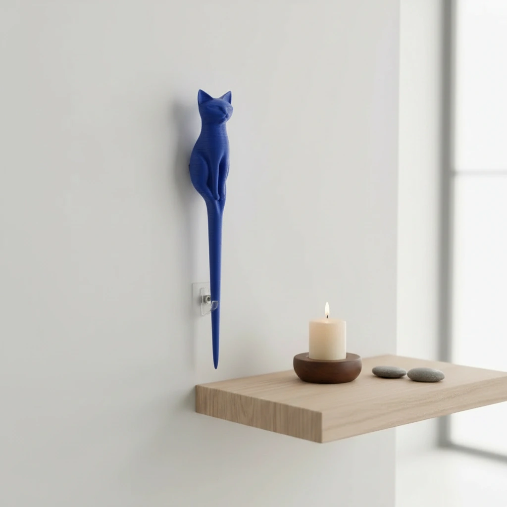 Ac de Păr Decorativ pentru Coc, Design Pisică, Imprimat 3D - culoare Albastru, imprimare 3D Vibecraft