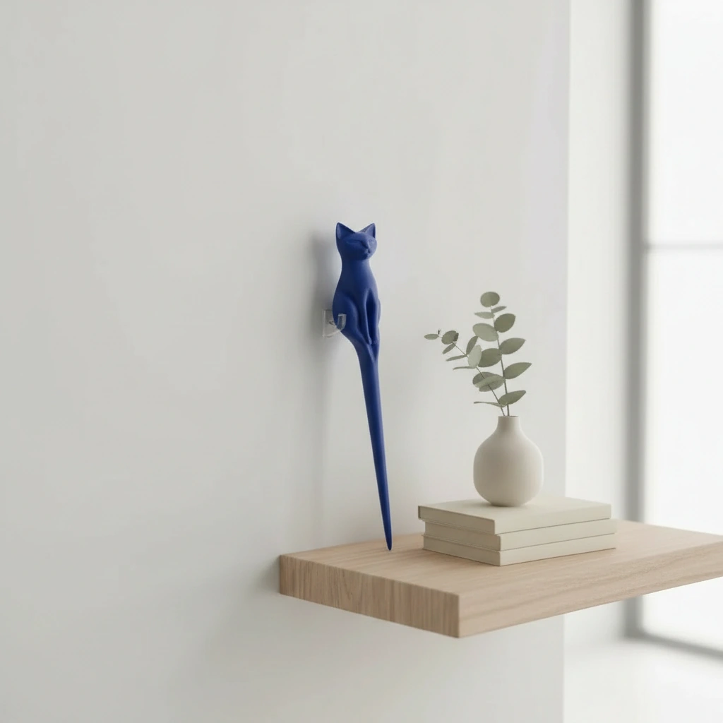 Ac de Păr Decorativ pentru Coc, Design Pisică, Imprimat 3D - culoare Albastru, imprimare 3D Vibecraft