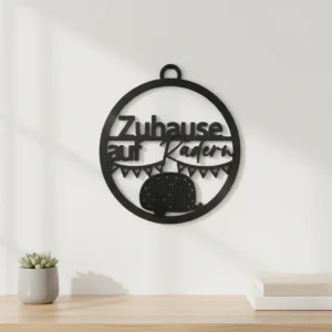 Decorațiune Perete Tematică Acasă pe Roți Design Minimalist - Negru compozit mat, imprimare 3D Vibecraft