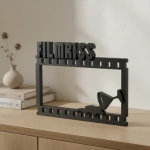 Ramă Foto Decorativă Bandă Film cu Element Tematic Distractiv - Negru compozit mat, imprimare 3D Vibecraft