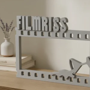 Ramă Foto Decorativă Bandă Film cu Element Tematic Distractiv - culoare Gri, imprimare 3D Vibecraft