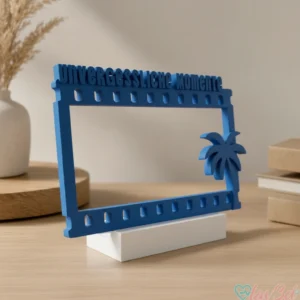 Ramă Foto Decorativă design Bandă Film și Palmier cu Text Tematic - culoare Albastru, imprimare 3D Vibecraft