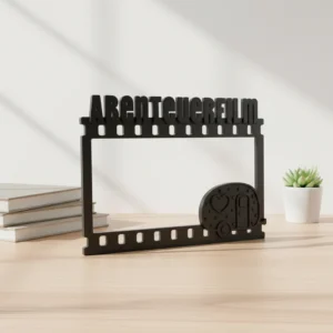 Artă Decorativă de Perete 'Abenteuerfilm' cu Design Filmstrip și Caravană Imprimată 3D - Negru compozit mat, imprimare 3D Vibecraft