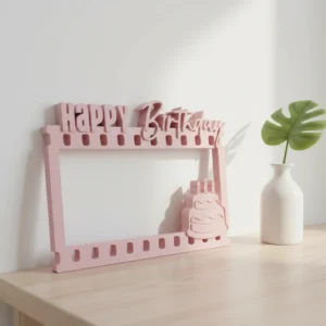 Accesoriu Decorativ Tematic Zile de Naștere Plastic - culoare Roz, imprimare 3D Vibecraft