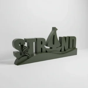 Obiect Decorativ Strand Tematic Marin pentru Raft sau Birou - Olive green compozit mat, imprimare 3D Vibecraft