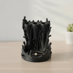 Organizator Decorativ pentru Accesorii și Bijuterii, Design Modern - Negru compozit mat, imprimare 3D Vibecraft