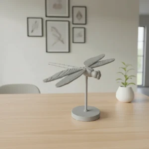 vc-mw-2979785-gray-scene Decor de Perete Libelulă Stil Modern - culoare Gri, imprimare 3D Vibecraft