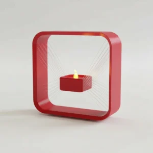 Lampă de veghe LED decorativă cu iluzie de plutire - culoare vibecraft Lampă de veghe LED decorativă cu iluzie de plutire red studio, produs imprimat 3D Vibecraft