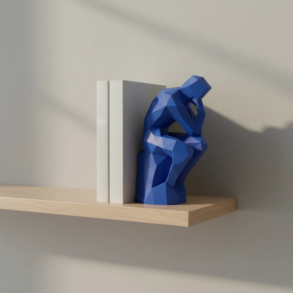 Suport Carte Decorativ Imprimat 3D Stil Gânditor - culoare Albastru, imprimare 3D Vibecraft