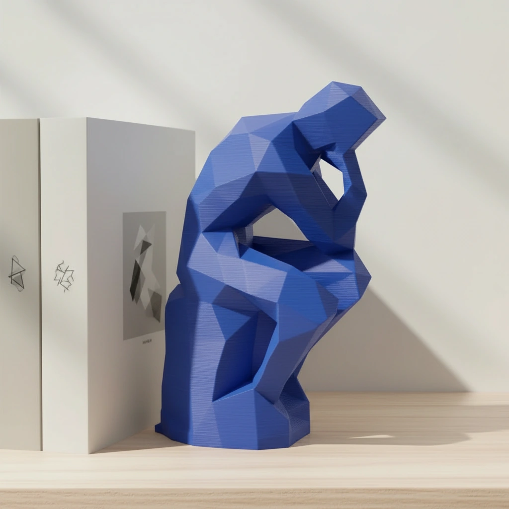 Suport Carte Decorativ Imprimat 3D Stil Gânditor - culoare Albastru, imprimare 3D Vibecraft