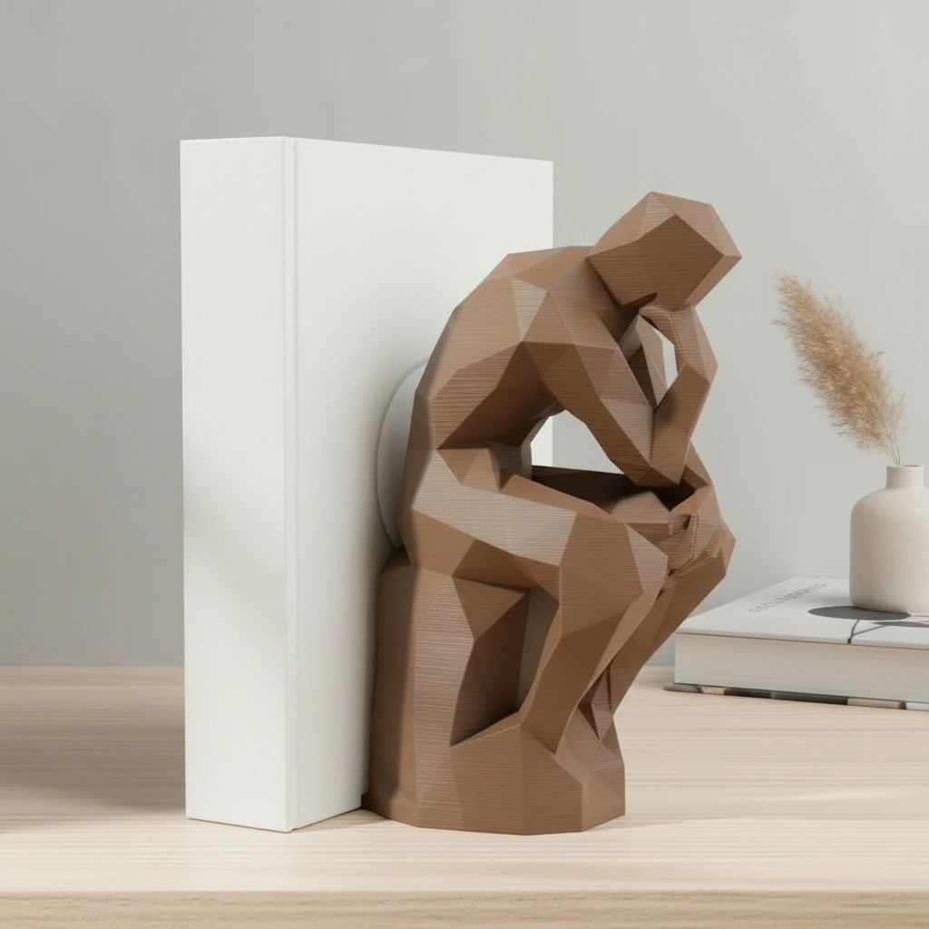 Suport Carte Decorativ Imprimat 3D Stil Gânditor - culoare Maro, imprimare 3D Vibecraft