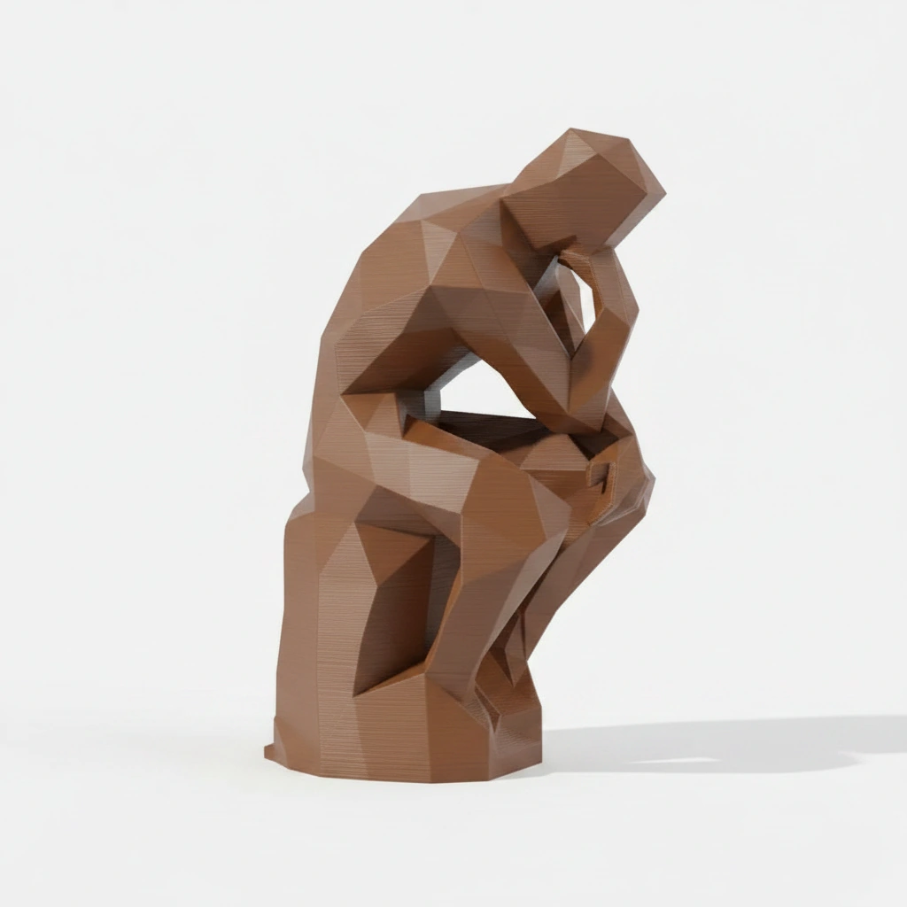 Suport Carte Decorativ Imprimat 3D Stil Gânditor - culoare Maro, imprimare 3D Vibecraft
