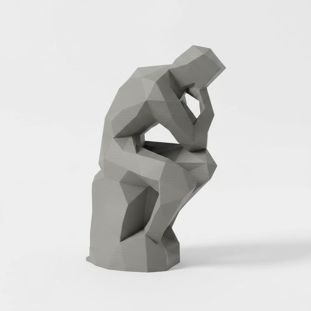Suport Carte Decorativ Imprimat 3D Stil Gânditor - culoare Gri, imprimare 3D Vibecraft