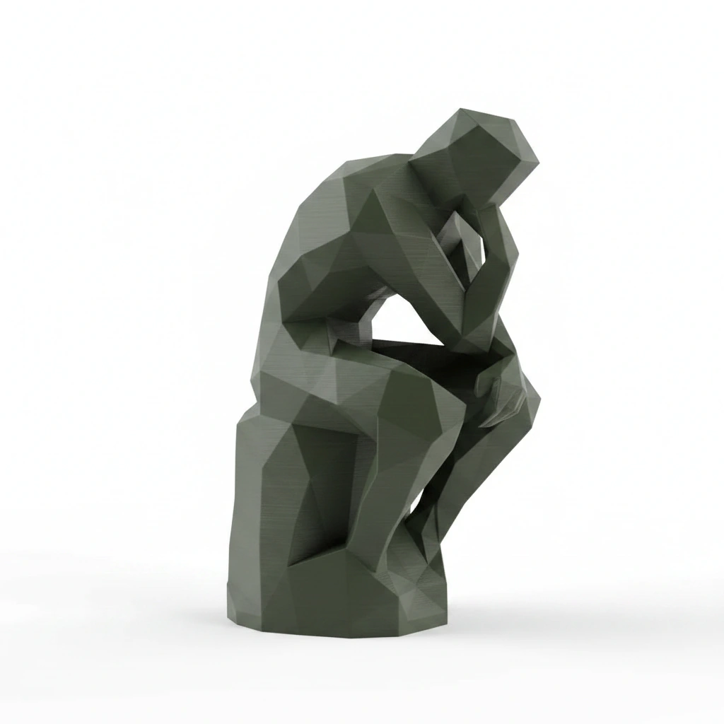 Suport Carte Decorativ Imprimat 3D Stil Gânditor - culoare Verde, imprimare 3D Vibecraft