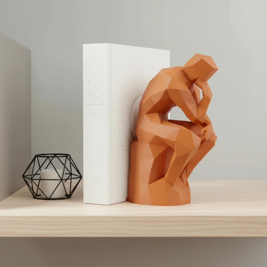Suport Carte Decorativ Imprimat 3D Stil Gânditor - culoare Portocaliu, imprimare 3D Vibecraft