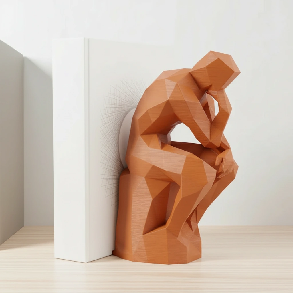 Suport Carte Decorativ Imprimat 3D Stil Gânditor - culoare Portocaliu, imprimare 3D Vibecraft