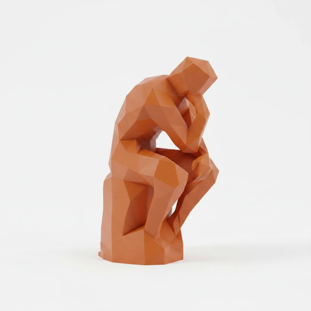 Suport Carte Decorativ Imprimat 3D Stil Gânditor - culoare Portocaliu, imprimare 3D Vibecraft