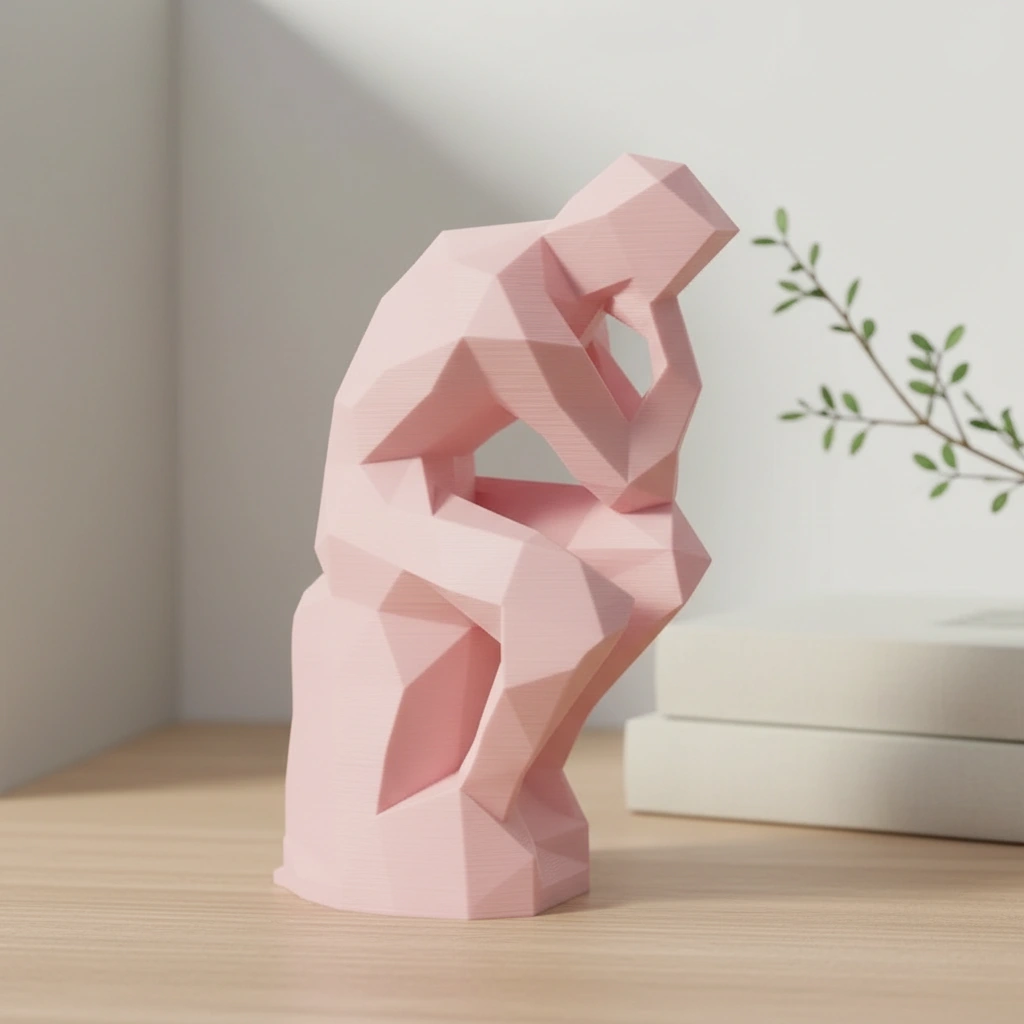 Suport Carte Decorativ Imprimat 3D Stil Gânditor - culoare Roz, imprimare 3D Vibecraft