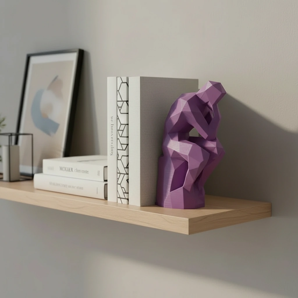 Suport Carte Decorativ Imprimat 3D Stil Gânditor - culoare Mov, imprimare 3D Vibecraft