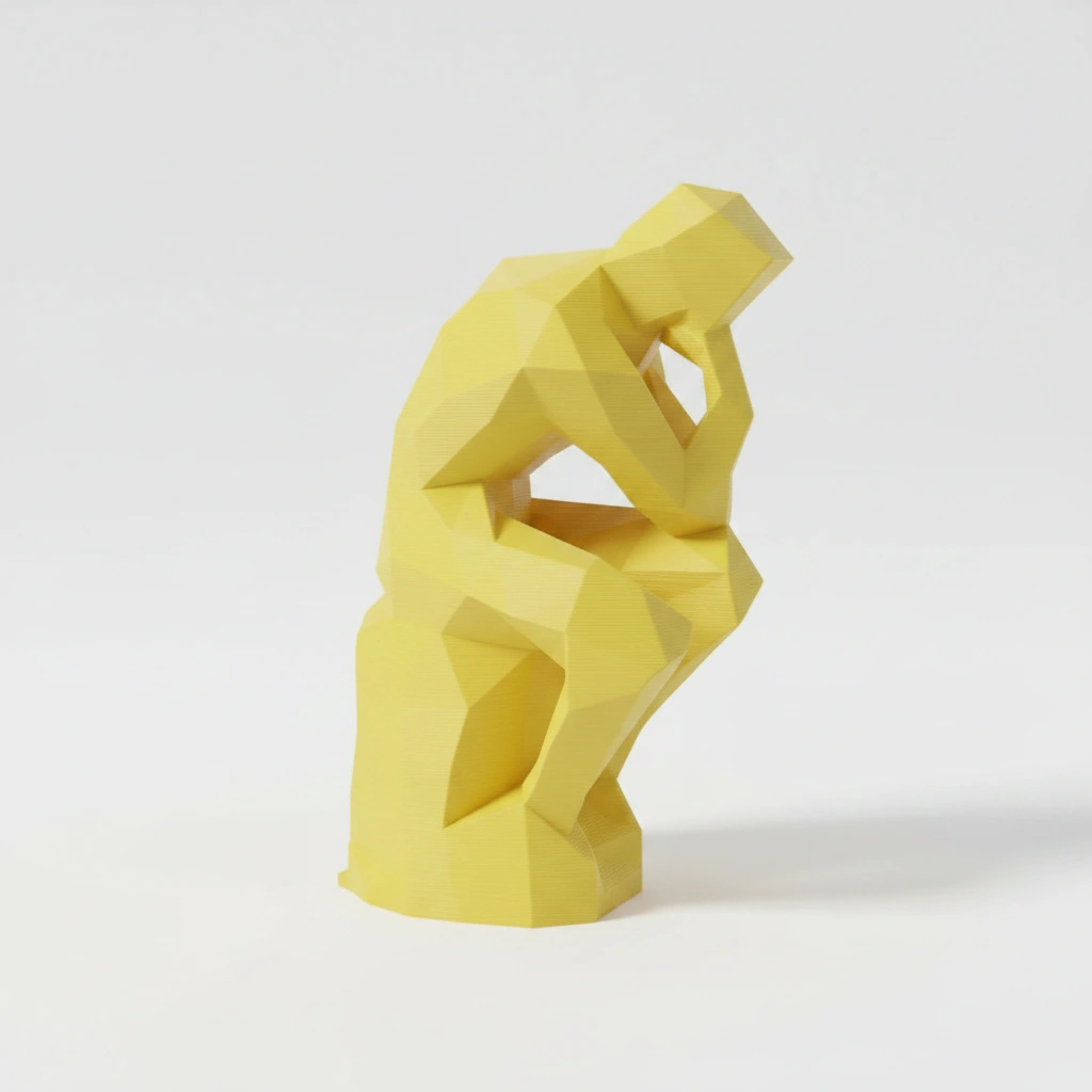Suport Carte Decorativ Imprimat 3D Stil Gânditor - culoare Galben, imprimare 3D Vibecraft