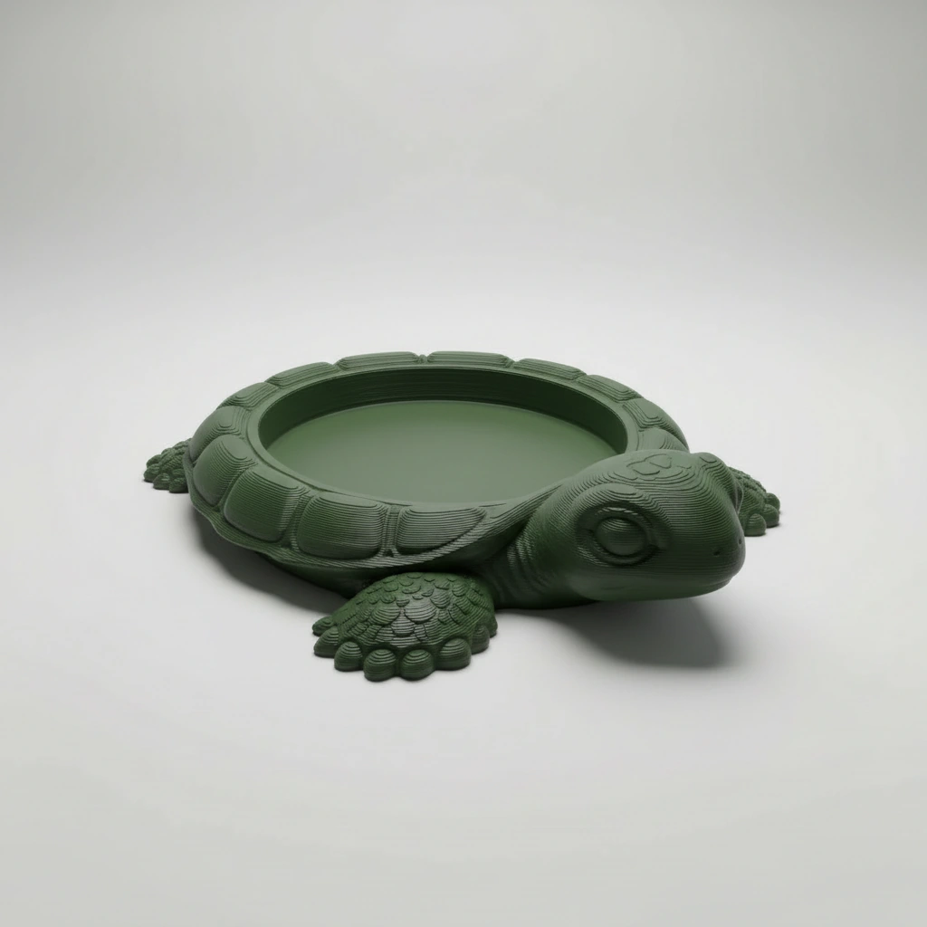 Organizator Decorativ Broască Țestoasă, Suport Tavă pentru Obiecte Mici - culoare Verde, imprimare 3D Vibecraft